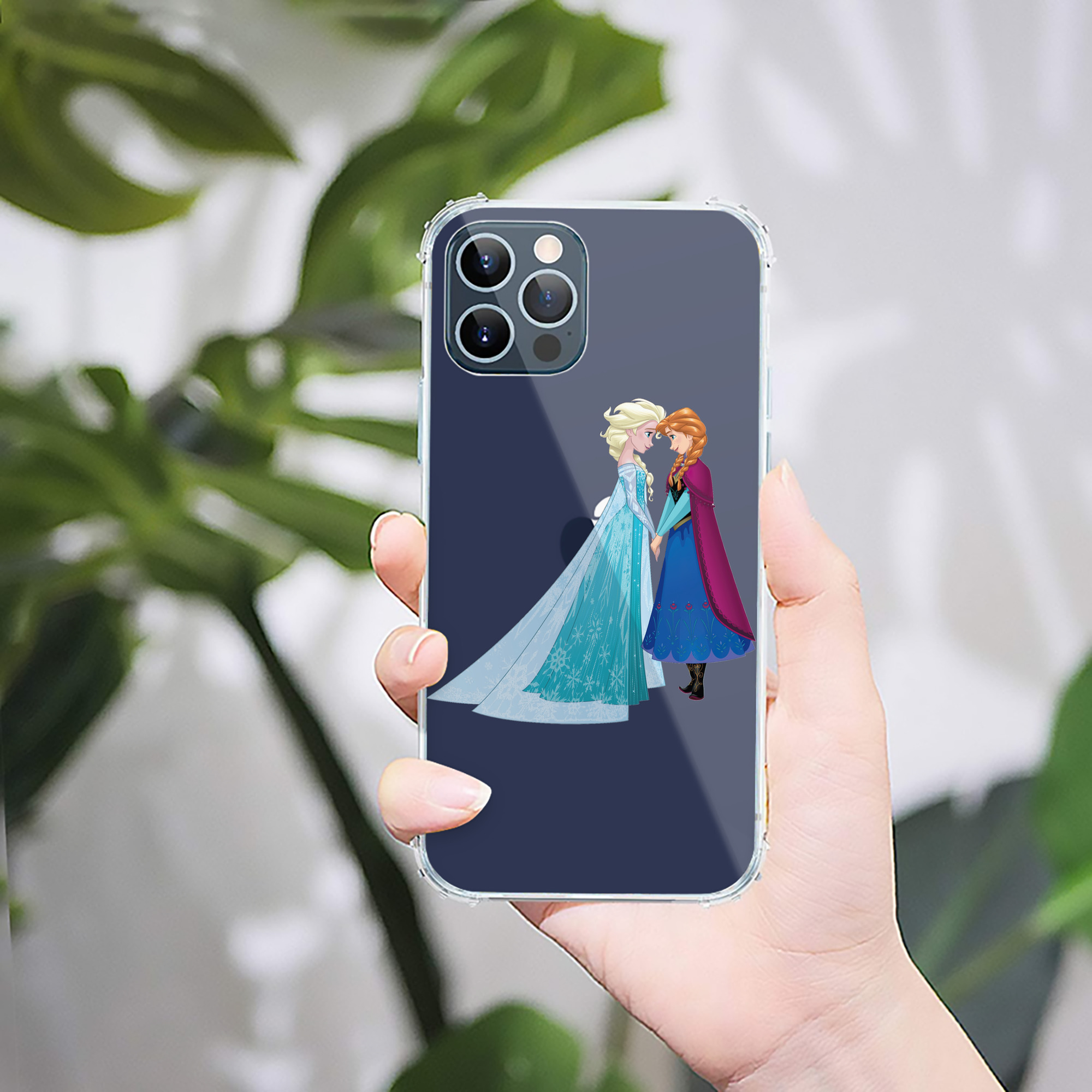 （画像用） アナと雪の女王 アンナ エルサ Frozen Anna Elsa 【iPhone 12シリーズ対応】透明スマホケース（クリアソフトケース）